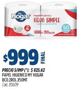 Supermercados Yaguar My hogar papel higienico bco. oferta