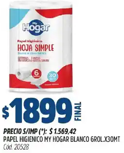 Supermercados Yaguar My hogar papel higienico blanco oferta