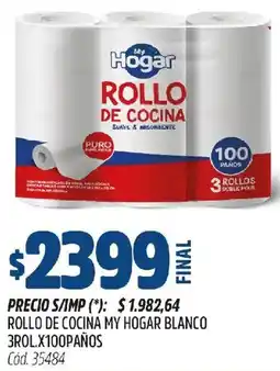 Supermercados Yaguar My hogar rollo de cocina blanco oferta