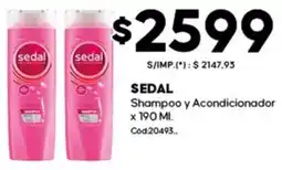 Diarco Sedal shampoo y acondicionador oferta