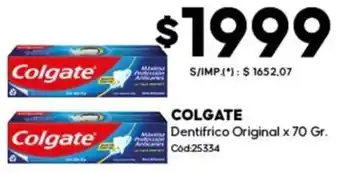 Diarco Colgate dentifrico original oferta