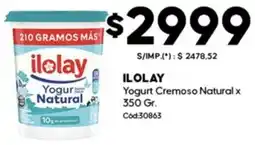 Diarco Ilolay yogurt cremoso natural oferta