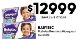 Diarco Babysec pañales premium hiperpack oferta