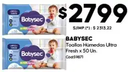 Diarco Babysec toallas húmedas ultra fresh oferta