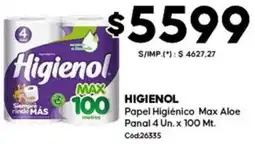 Diarco Higienol papel higiénico max aloe panal oferta