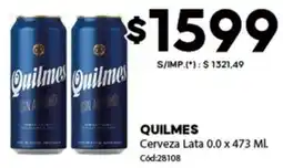Diarco Quilmes cerveza lata 0.0 oferta