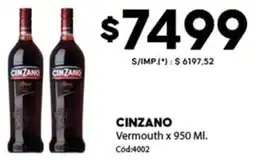 Diarco Cinzano vermouth oferta