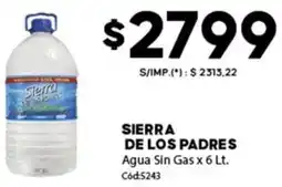 Diarco Sierra de los padres agua sin gas oferta
