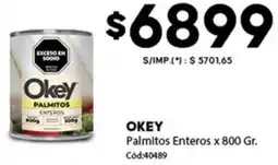 Diarco Okey palmitos enteros oferta