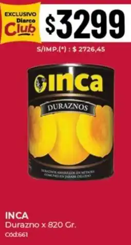 Diarco Inca durazno oferta