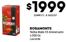 Diarco Rosamonte yerba mate 55 aniversario oferta