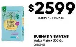 Diarco Buenas y santas yerba mate oferta