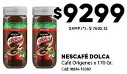 Diarco Nescafé dolca café orígenes oferta