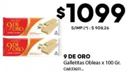 Diarco 9 de oro galletitas obleas oferta