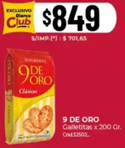 Diarco 9 de oro galletitas oferta