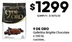 Diarco 9 de oro galletitas brigitte chocolate oferta