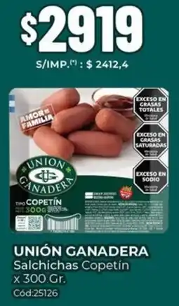 Diarco Unión ganadera salchichas copetín oferta