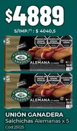 Diarco Unión ganadera salchichas alemanas oferta