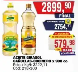 Maxiconsumo Cañuelas-cocinero aceite girasol oferta