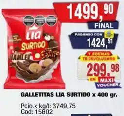 Maxiconsumo Lia surtido galletitas oferta