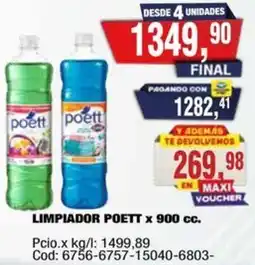 Maxiconsumo Poett limpiador oferta