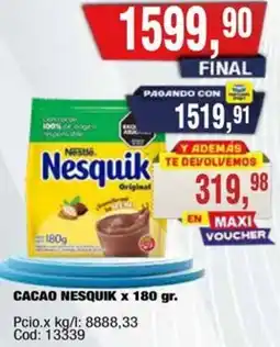 Maxiconsumo Nestlé nesquik cacao oferta