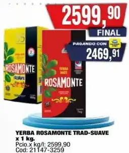 Maxiconsumo rosamonte yerba trad-suave oferta