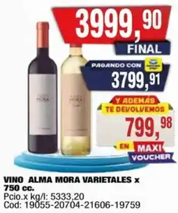 Maxiconsumo Alma mora vino varietales oferta