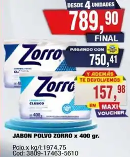 Maxiconsumo Zorro jabon polvo oferta