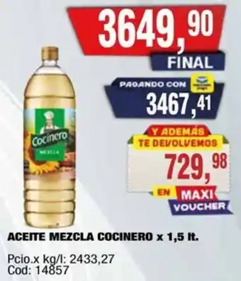 Maxiconsumo Cocinero aceite mezcla oferta