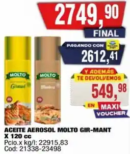 Maxiconsumo Molto aceite aerosol gir-mant oferta