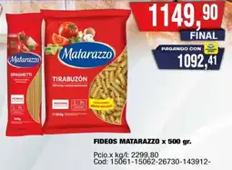 Maxiconsumo Matarazzo fideos oferta