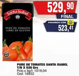 Maxiconsumo Santa isabel pure de tomates t/b oferta
