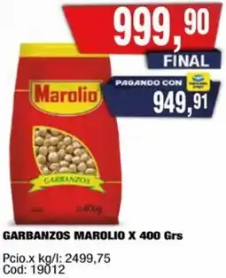 Maxiconsumo Marolio garbanzos oferta