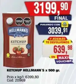 Maxiconsumo Hellmann's ketchup oferta