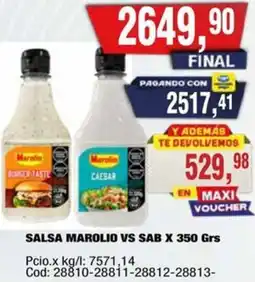 Maxiconsumo Marolio salsa vs sab oferta