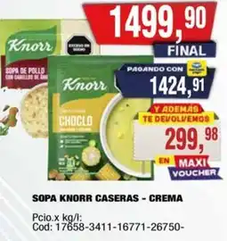 Maxiconsumo Knorr sopa caseras - crema oferta