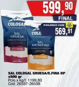 Maxiconsumo Colosal sal gruesa/e.fina dp oferta
