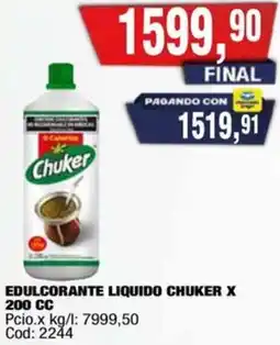 Maxiconsumo Chuker edulcorante liquido oferta