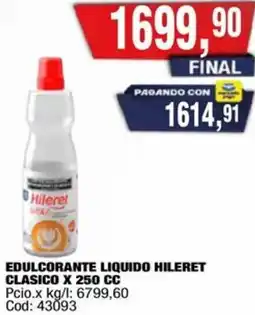 Maxiconsumo Hileret edulcorante liquido clasico oferta