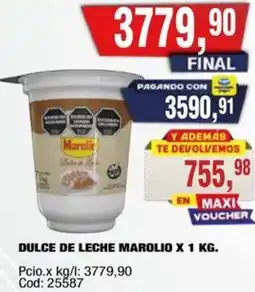 Maxiconsumo Marolio dulce de leche oferta