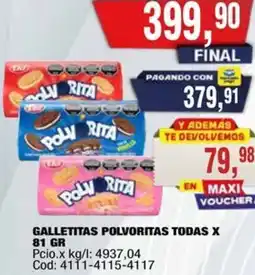 Maxiconsumo Polvoritas galletitas todas oferta