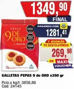 Maxiconsumo 9 de oro galletas pepas oferta