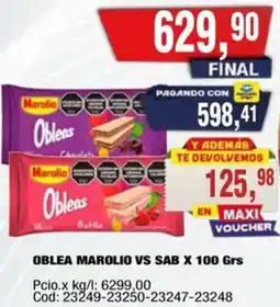 Maxiconsumo Oblea marolio vs sab oferta