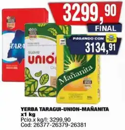 Maxiconsumo Taragui-union-mañanita yerba oferta