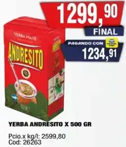 Maxiconsumo Andresito yerba oferta