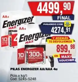 Maxiconsumo Energizer AA/AAA pilas oferta