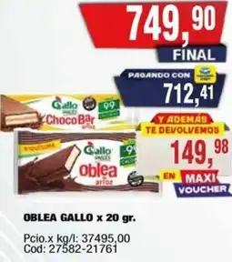 Maxiconsumo Gallo oblea oferta