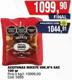 Maxiconsumo Nucete aceitunas vde.n°4 sac oferta