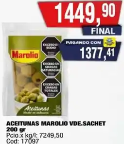 Maxiconsumo Marolio aceitunas vde.sachet oferta